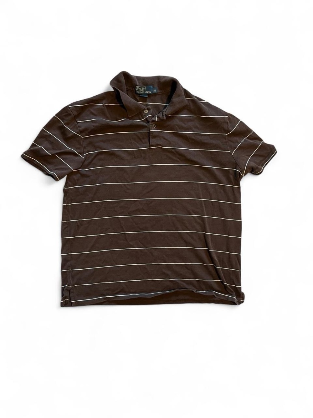 Polo Ralph Lauren Brown Polo with White Pinstripes